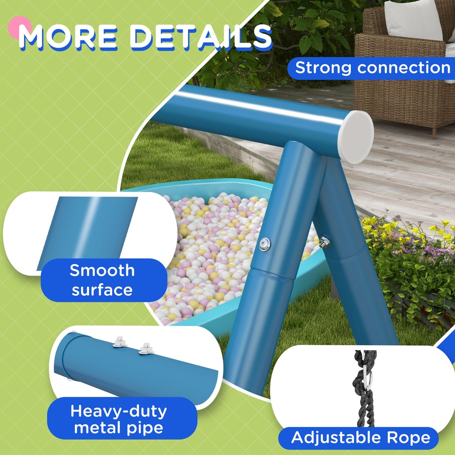 Image 938275_ALTMORE5.jpg, Product 938-275 / Price $329.99, Outsunny Metal Swing Set for Backyard, 4 in 1 Design, Holds Up to 352 lbs. from Outsunny on TSC.ca's Home & Garden department