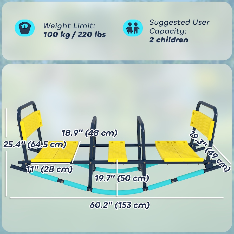 Image 938277_ALTMORE2.jpg, Product 938-277 / Price $109.99, Qaba 2 in 1 Teeter Totter Seesaw for Kids Age 3-8 for Indoor Outdoor from Qaba on TSC.ca's Home & Garden department