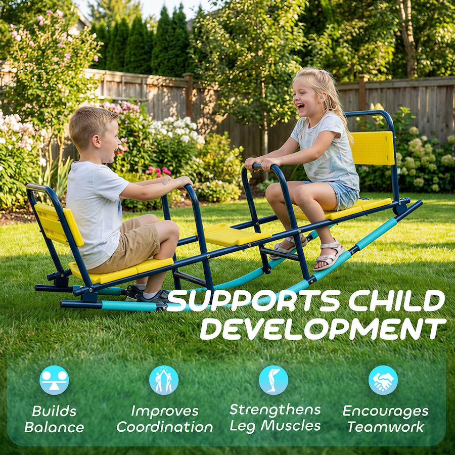 Image 938277_ALTMORE6.jpg, Product 938-277 / Price $109.99, Qaba 2 in 1 Teeter Totter Seesaw for Kids Age 3-8 for Indoor Outdoor from Qaba on TSC.ca's Home & Garden department