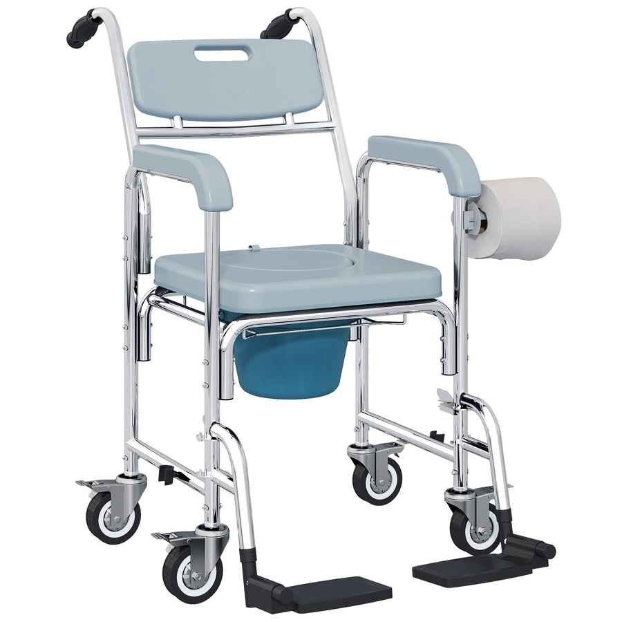 Image 938287.jpg, Product 938-287 / Price $169.99, HOMCOM Shower Chair with Wheels, Bedside Commode Wheelchair for Seniors from HOMCOM on TSC.ca's department
