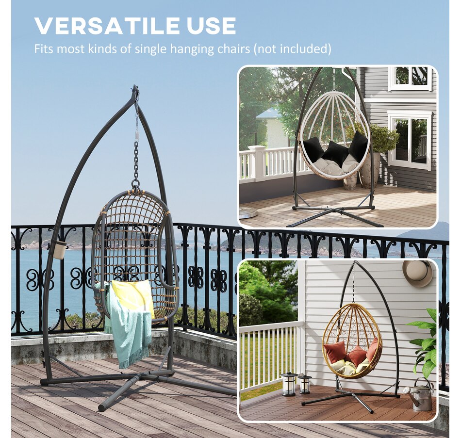 Image 938289_ALTMORE3.jpg, Product 938-289 / Price $114.99, Outsunny Hammock Chair Stand, Steel Hanging Chair Stand Only w/ Cup Holder from Outsunny on TSC.ca's Home & Garden department