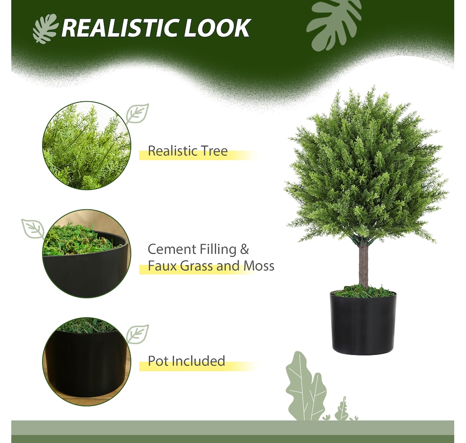 Image 938291_ALTMORE3.jpg, Product 938-291 / Price $51.99, HOMCOM Decorative Artificial Plants, Fake Plants for Home, Green from HOMCOM on TSC.ca's Home & Garden department