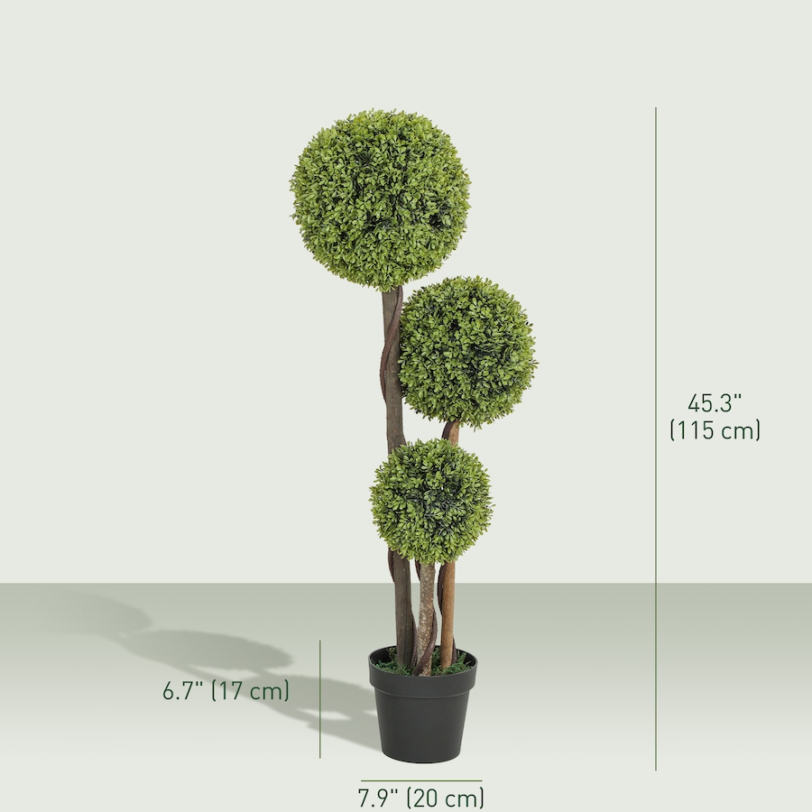 Image 938293_ALTMORE2.jpg, Product 938-293 / Price $159.99, HOMCOM 45 Inch Artificial Boxwood Triple Ball Topiary Tree Set of 2, Green from HOMCOM on TSC.ca's Home & Garden department