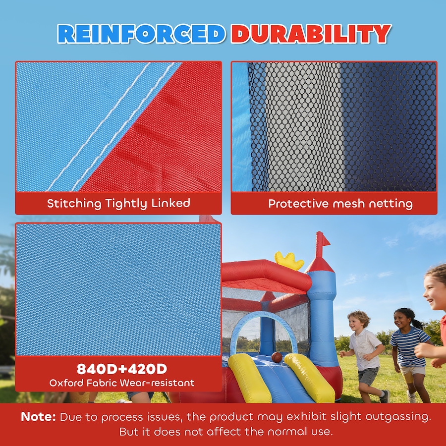 Image 938312_ALTMORE4.jpg, Product 938-312 / Price $220.99, Qaba Bouncy Castle for Kids with Slide, Pool/Ball Pit, Basketball Hoop from Qaba on TSC.ca's Home & Garden department