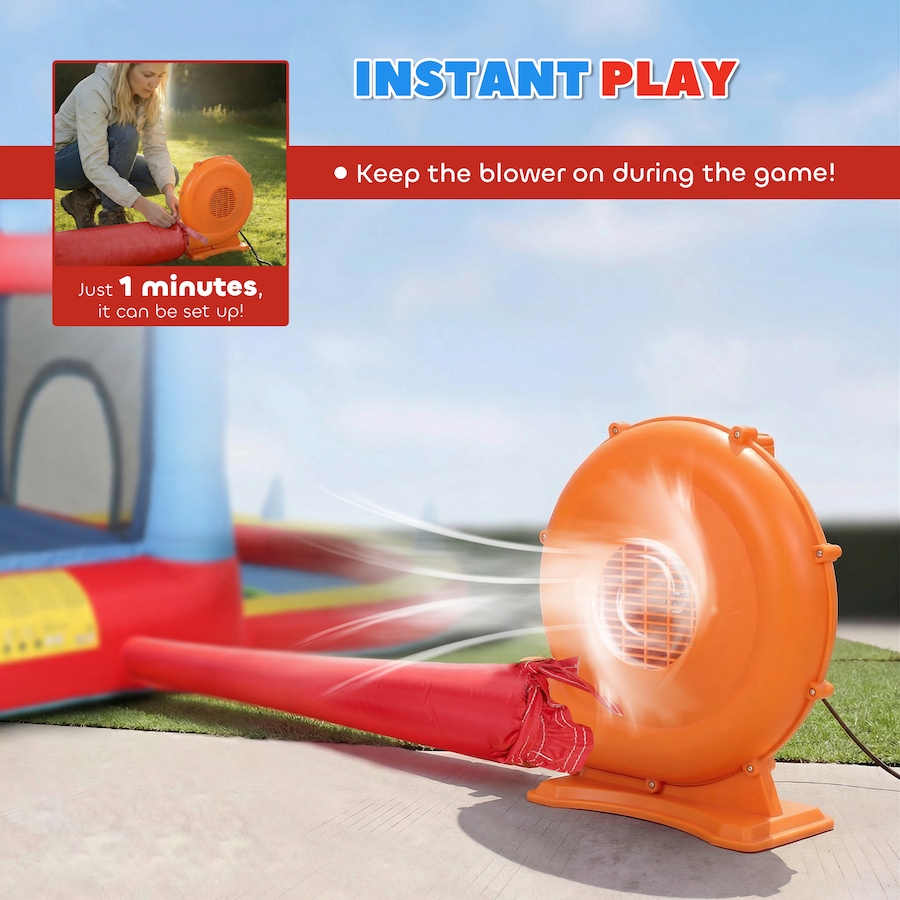 Image 938312_ALTMORE5.jpg, Product 938-312 / Price $220.99, Qaba Bouncy Castle for Kids with Slide, Pool/Ball Pit, Basketball Hoop from Qaba on TSC.ca's Home & Garden department