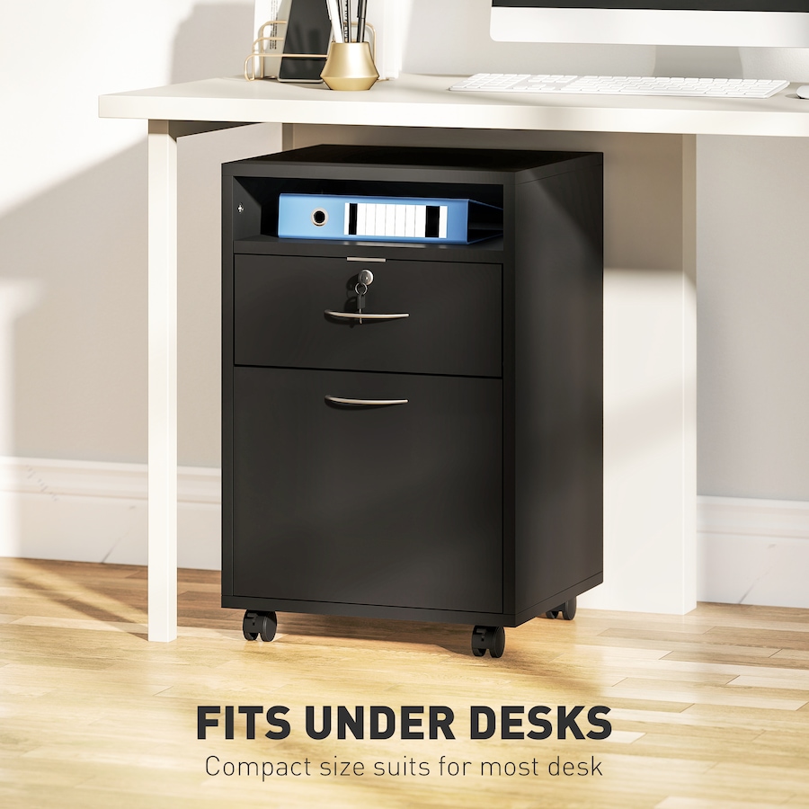 Image 938314_ALTMORE4.jpg, Product 938-314 / Price $87.54, HOMCOM Vertical Filing Cabinet with Drawer Wheels, File Cabinet, Black from HOMCOM on TSC.ca's Home & Garden department