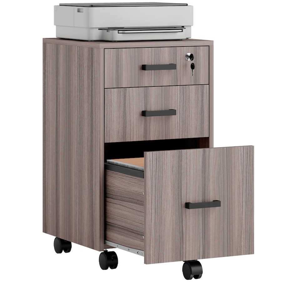 Image 938315.jpg, Product 938-315 / Price $99.99, HOMCOM 3 Drawer File Cabinet with Hanging Bars for Letter A4 Size, Grey from HOMCOM on TSC.ca's Home & Garden department