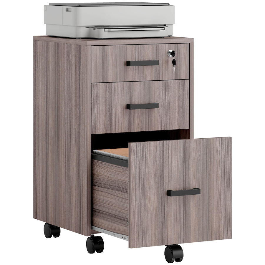 Image 938315.jpg, Product 938-315 / Price $104.99, HOMCOM 3 Drawer File Cabinet with Hanging Bars for Letter A4 Size, Grey from HOMCOM on TSC.ca's Home & Garden department