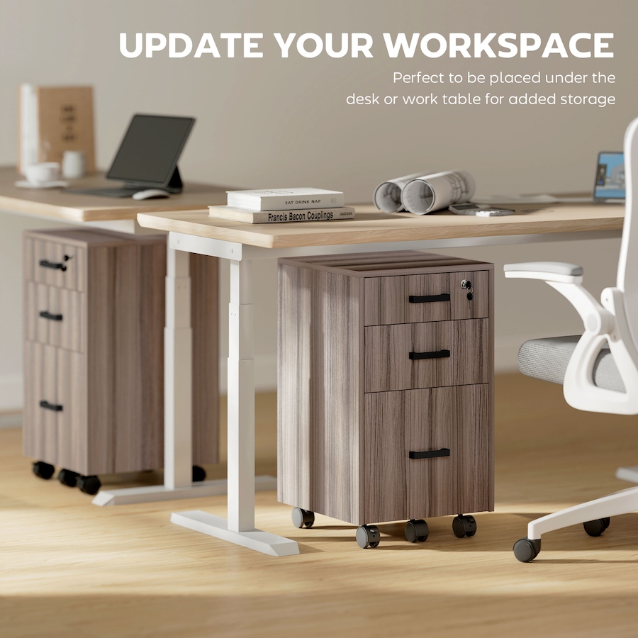 Image 938315_ALTMORE3.jpg, Product 938-315 / Price $104.99, HOMCOM 3 Drawer File Cabinet with Hanging Bars for Letter A4 Size, Grey from HOMCOM on TSC.ca's Home & Garden department