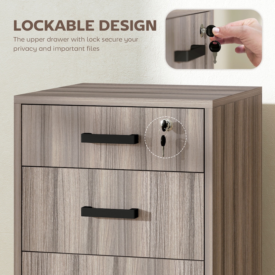 Image 938315_ALTMORE5.jpg, Product 938-315 / Price $104.99, HOMCOM 3 Drawer File Cabinet with Hanging Bars for Letter A4 Size, Grey from HOMCOM on TSC.ca's Home & Garden department