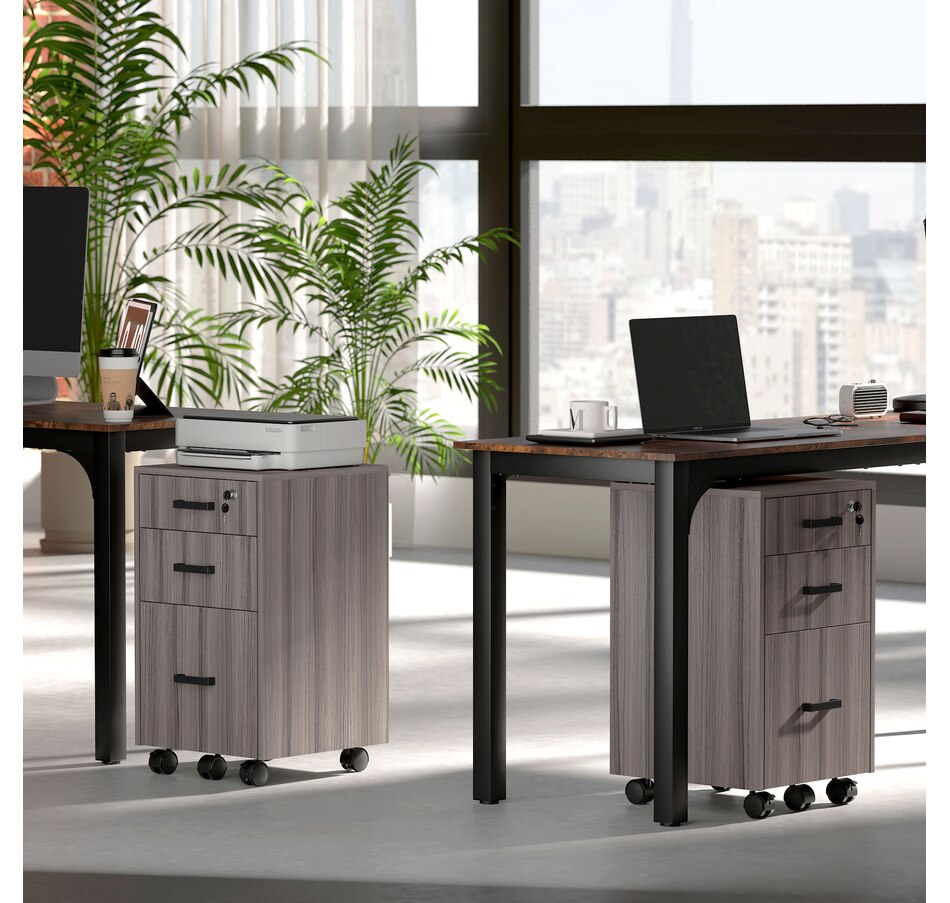 Image 938315_ALTMORE7.jpg, Product 938-315 / Price $99.99, HOMCOM 3 Drawer File Cabinet with Hanging Bars for Letter A4 Size, Grey from HOMCOM on TSC.ca's Home & Garden department