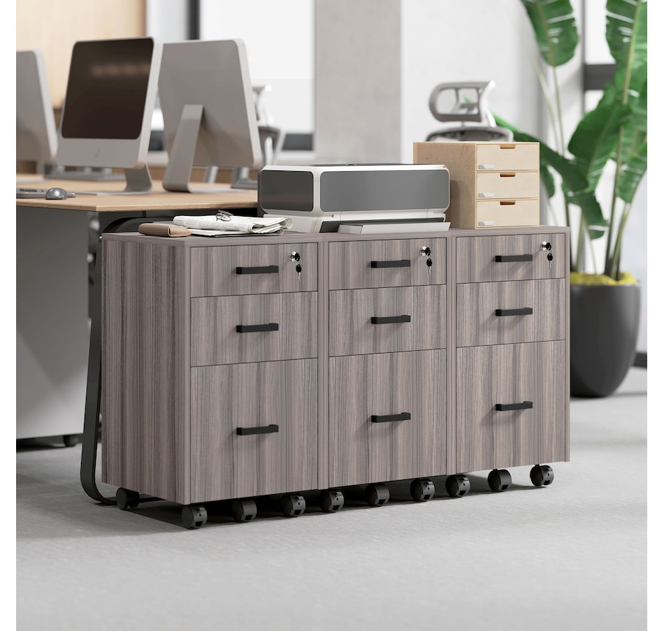 Image 938315_ALTMORE8.jpg, Product 938-315 / Price $99.99, HOMCOM 3 Drawer File Cabinet with Hanging Bars for Letter A4 Size, Grey from HOMCOM on TSC.ca's Home & Garden department