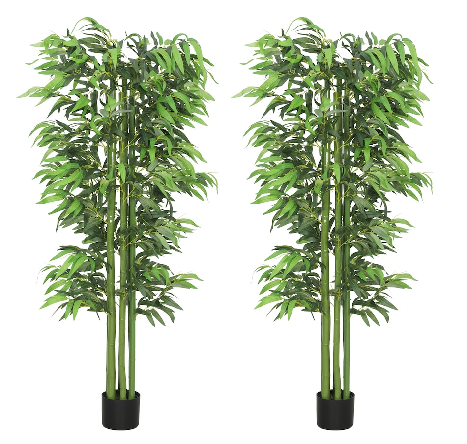 Image 938323.jpg, Product 938-323 / Price $159.99, Outsunny 6FT Artificial Bamboo Trees Set of 2 in Pot Indoor Decor, Green from Outsunny on TSC.ca's Home & Garden department
