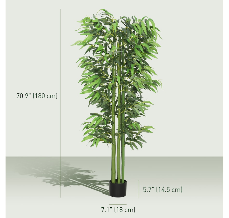 Image 938323_ALTMORE2.jpg, Product 938-323 / Price $159.99, Outsunny 6FT Artificial Bamboo Trees Set of 2 in Pot Indoor Decor, Green from Outsunny on TSC.ca's Home & Garden department