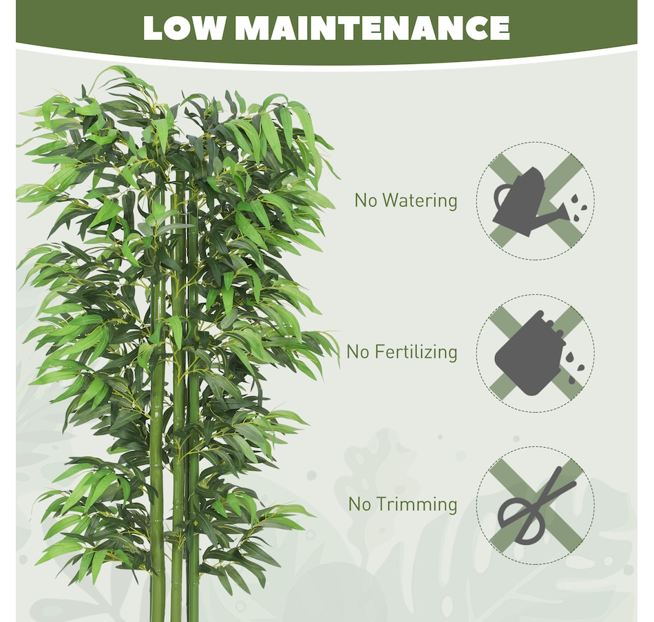 Image 938323_ALTMORE5.jpg, Product 938-323 / Price $159.99, Outsunny 6FT Artificial Bamboo Trees Set of 2 in Pot Indoor Decor, Green from Outsunny on TSC.ca's Home & Garden department
