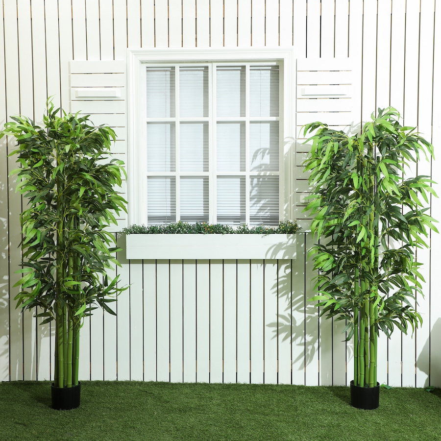 Image 938323_ALTMORE7.jpg, Product 938-323 / Price $159.99, Outsunny 6FT Artificial Bamboo Trees Set of 2 in Pot Indoor Decor, Green from Outsunny on TSC.ca's Home & Garden department