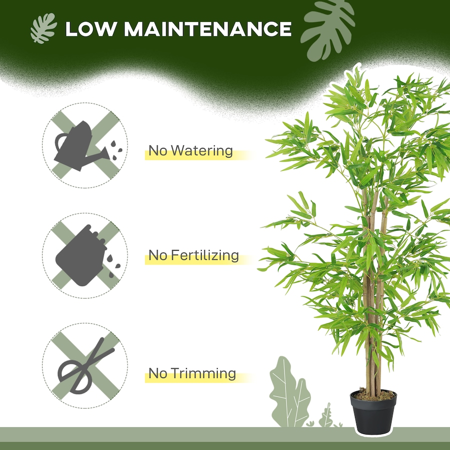 Image 938324_ALTMORE5.jpg, Product 938-324 / Price $81.99, Outsunny Artificial Bamboo Tree Set of 2, 5ft Fake Decorative Plant in Pot from Outsunny on TSC.ca's Home & Garden department