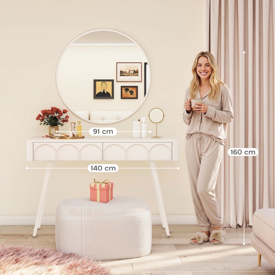 Image 938329_ALTMORE8.jpg, Product 938-329 / Price $124.99, HOMCOM 36 Inch Round Wall Mirror with Metal Frame for Bathroom White from HOMCOM on TSC.ca's Home & Garden department