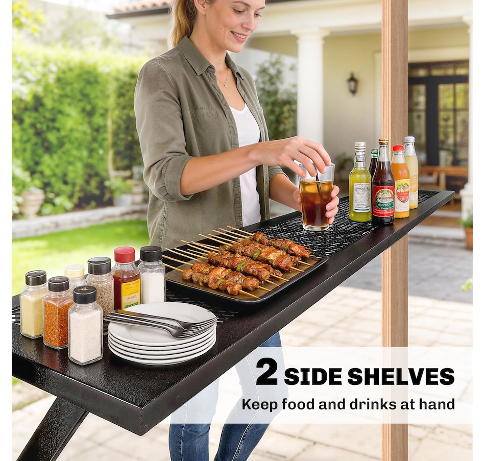Image 938332_ALTMORE5.jpg, Product 938-332 / Price $519.99, Outsunny 8 x 6ft Hardtop Grill Gazebo, BBQ Gazebo with Metal Double Roof from Outsunny on TSC.ca's Home & Garden department