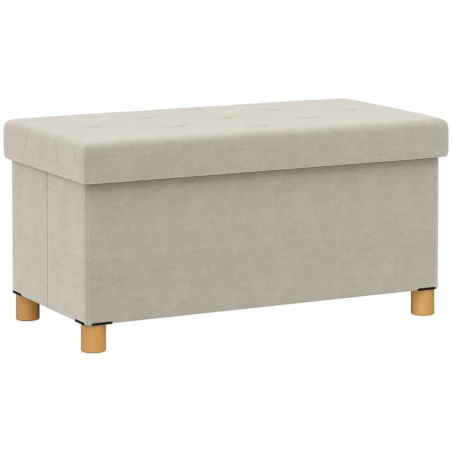 Image 938335.jpg, Product 938-335 / Price $66.99, HOMCOM Storage Ottoman Bench, Velvet Upholstered Foldable Ottoman Footrest from HOMCOM on TSC.ca's Home & Garden department