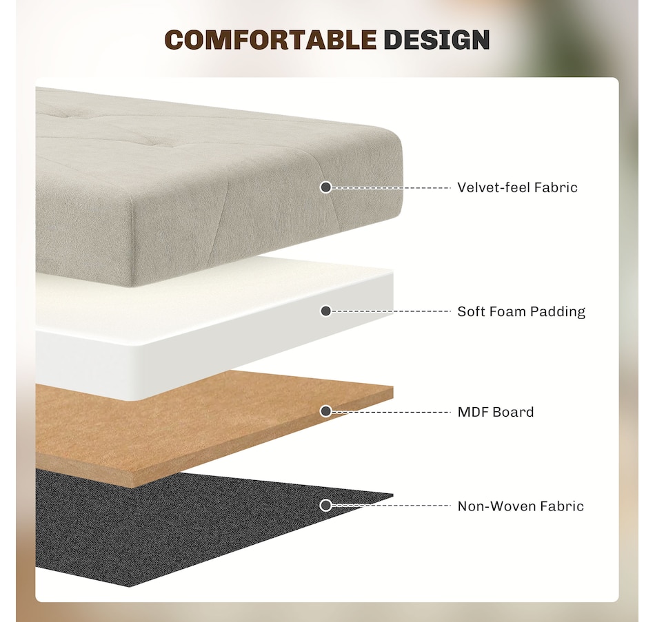 Image 938335_ALTMORE4.jpg, Product 938-335 / Price $66.99, HOMCOM Storage Ottoman Bench, Velvet Upholstered Foldable Ottoman Footrest from HOMCOM on TSC.ca's Home & Garden department
