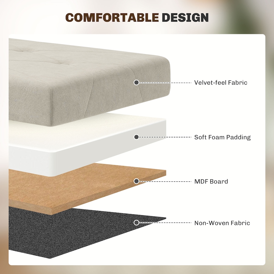 Image 938335_ALTMORE4.jpg, Product 938-335 / Price $66.99, HOMCOM Storage Ottoman Bench, Velvet Upholstered Foldable Ottoman Footrest from HOMCOM on TSC.ca's Home & Garden department