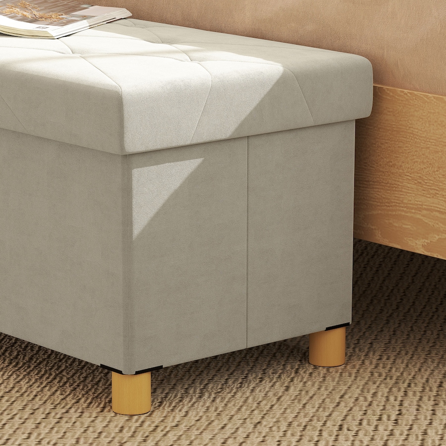Image 938335_ALTMORE7.jpg, Product 938-335 / Price $66.99, HOMCOM Storage Ottoman Bench, Velvet Upholstered Foldable Ottoman Footrest from HOMCOM on TSC.ca's Home & Garden department