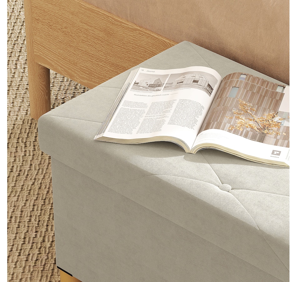 Image 938335_ALTMORE8.jpg, Product 938-335 / Price $66.99, HOMCOM Storage Ottoman Bench, Velvet Upholstered Foldable Ottoman Footrest from HOMCOM on TSC.ca's Home & Garden department