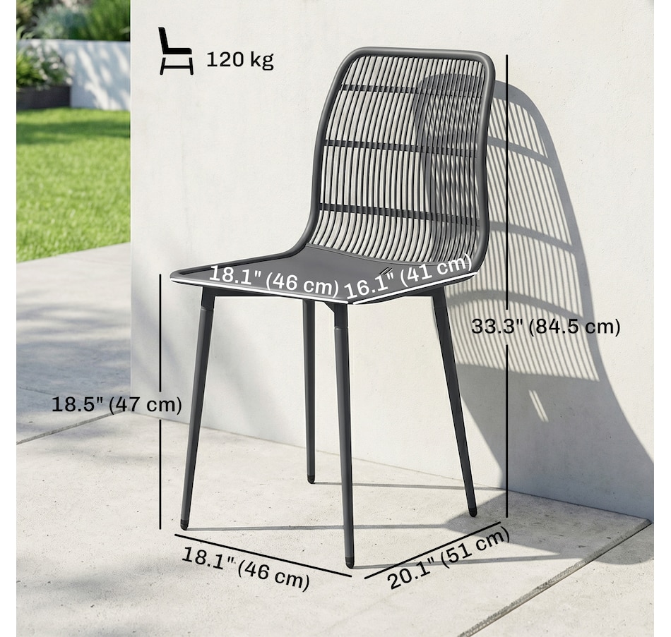 Image 938365_ALTMORE11.jpg, Product 938-365 / Price $149.99, Outsunny Outdoor Dining Chairs Set of 4, Patio Chairs with Backrest from Outsunny on TSC.ca's Home & Garden department