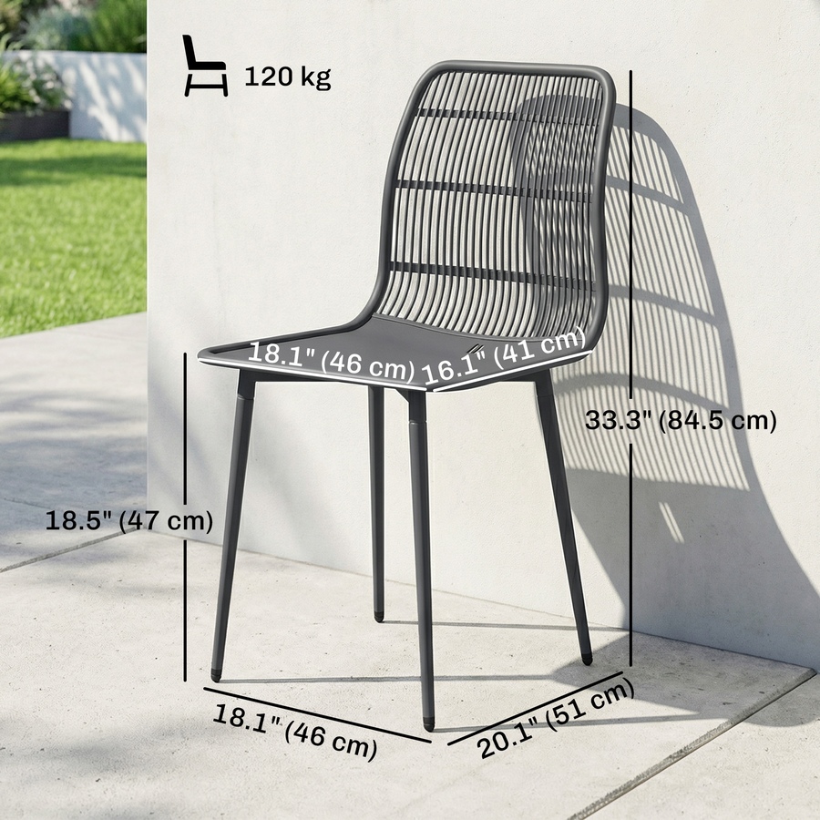 Image 938365_ALTMORE11.jpg, Product 938-365 / Price $189.99, Outsunny Outdoor Dining Chairs Set of 4, Patio Chairs with Backrest from Outsunny on TSC.ca's Home & Garden department