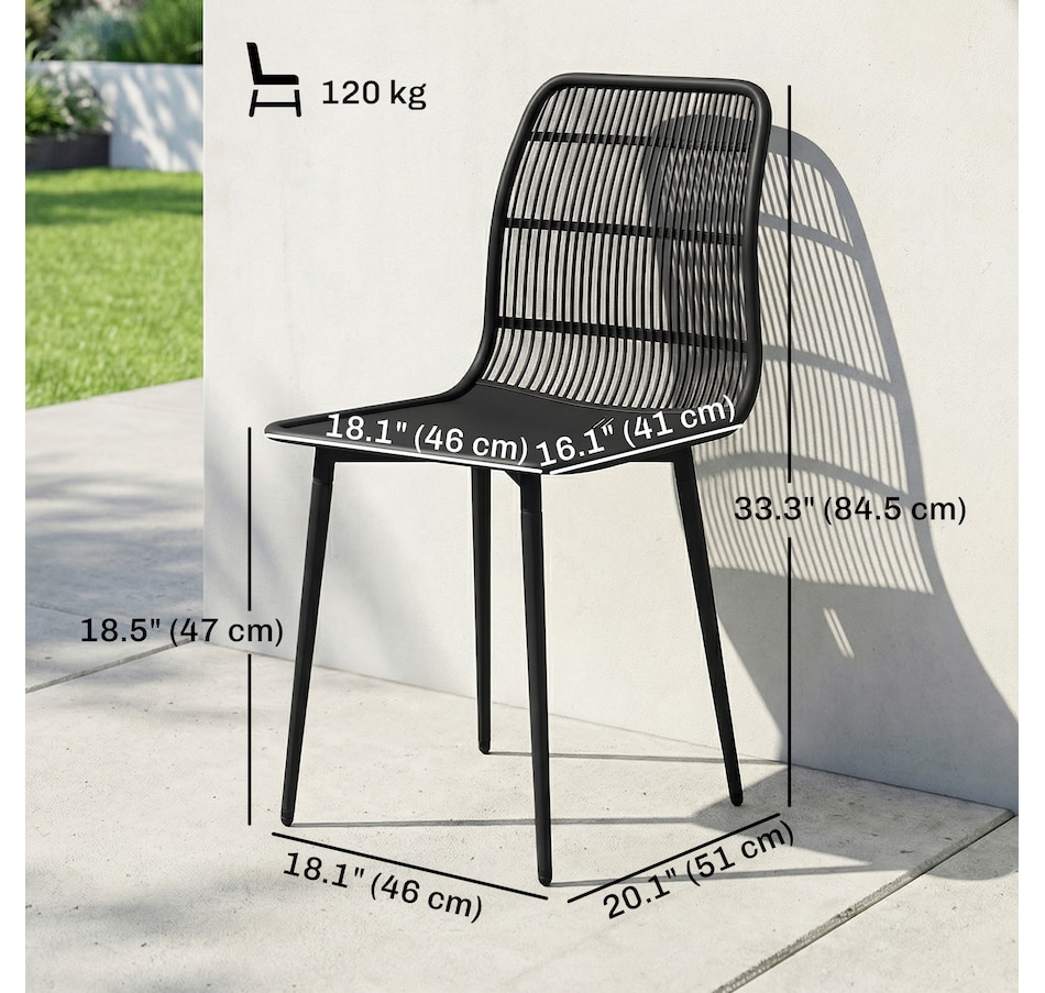 Image 938365_ALTMORE2.jpg, Product 938-365 / Price $149.99, Outsunny Outdoor Dining Chairs Set of 4, Patio Chairs with Backrest from Outsunny on TSC.ca's Home & Garden department