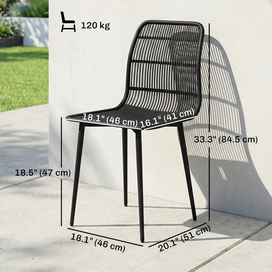 Image 938365_ALTMORE2.jpg, Product 938-365 / Price $189.99, Outsunny Outdoor Dining Chairs Set of 4, Patio Chairs with Backrest from Outsunny on TSC.ca's Home & Garden department