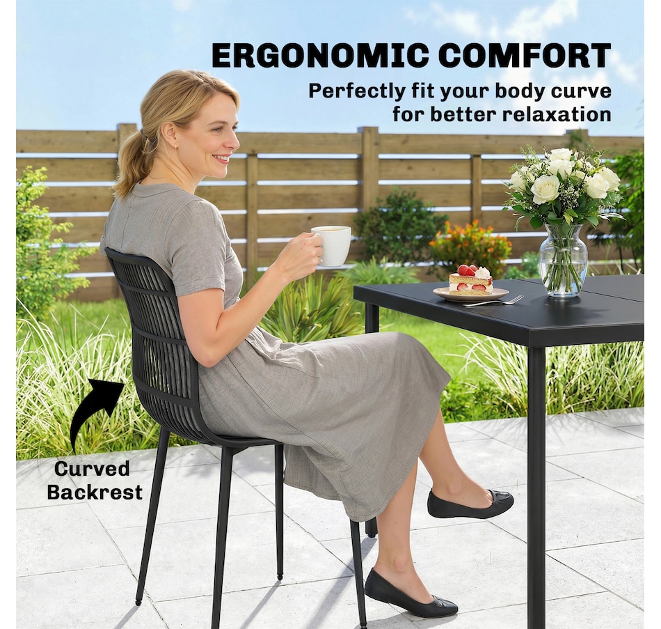 Image 938365_ALTMORE4.jpg, Product 938-365 / Price $149.99, Outsunny Outdoor Dining Chairs Set of 4, Patio Chairs with Backrest from Outsunny on TSC.ca's Home & Garden department