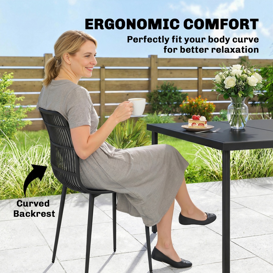 Image 938365_ALTMORE4.jpg, Product 938-365 / Price $189.99, Outsunny Outdoor Dining Chairs Set of 4, Patio Chairs with Backrest from Outsunny on TSC.ca's Home & Garden department