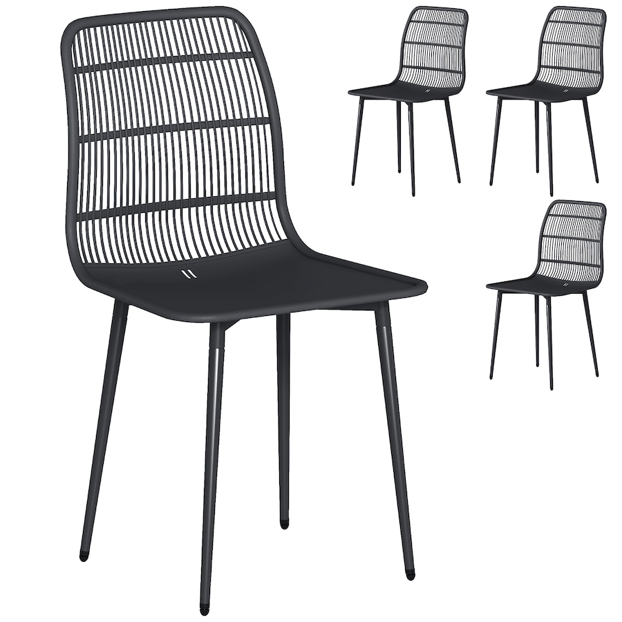 Image 938365_ST01.jpg, Product 938-365 / Price $189.99, Outsunny Outdoor Dining Chairs Set of 4, Patio Chairs with Backrest from Outsunny on TSC.ca's Home & Garden department