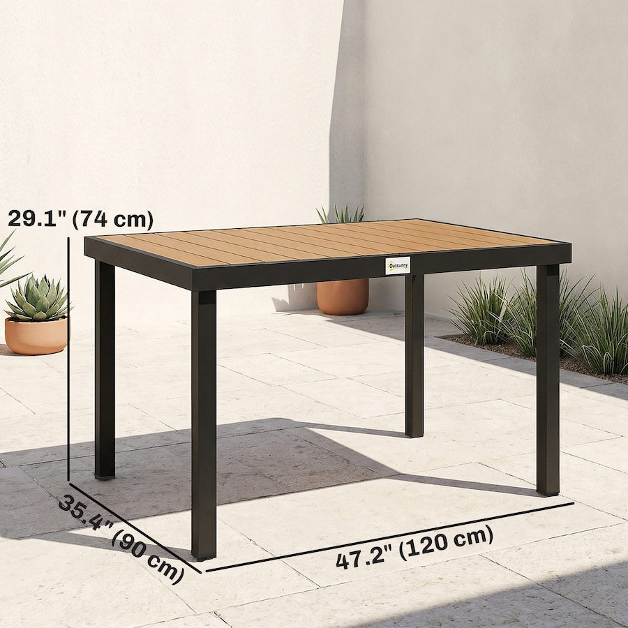 Image 938372_ALTMORE11.jpg, Product 938-372 / Price $189.99, Outsunny Patio Dining Table, Rectangular Aluminum Outdoor Table from Outsunny on TSC.ca's Home & Garden department