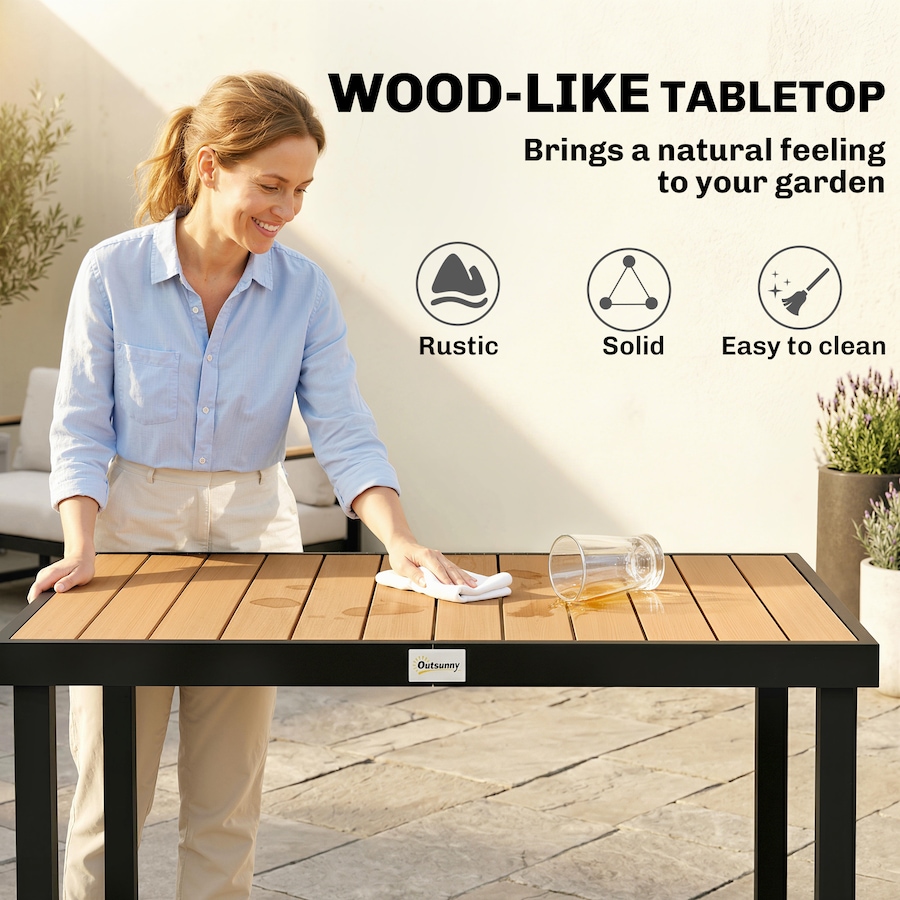 Image 938372_ALTMORE12.jpg, Product 938-372 / Price $189.99, Outsunny Patio Dining Table, Rectangular Aluminum Outdoor Table from Outsunny on TSC.ca's Home & Garden department