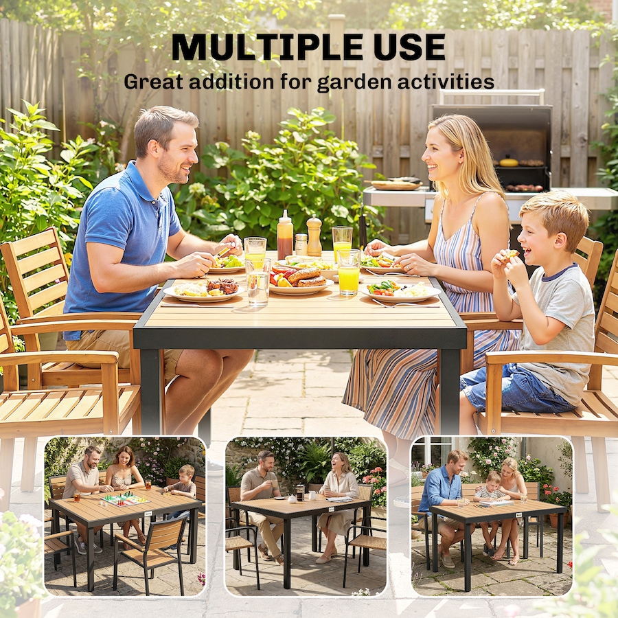 Image 938372_ALTMORE14.jpg, Product 938-372 / Price $189.99, Outsunny Patio Dining Table, Rectangular Aluminum Outdoor Table from Outsunny on TSC.ca's Home & Garden department
