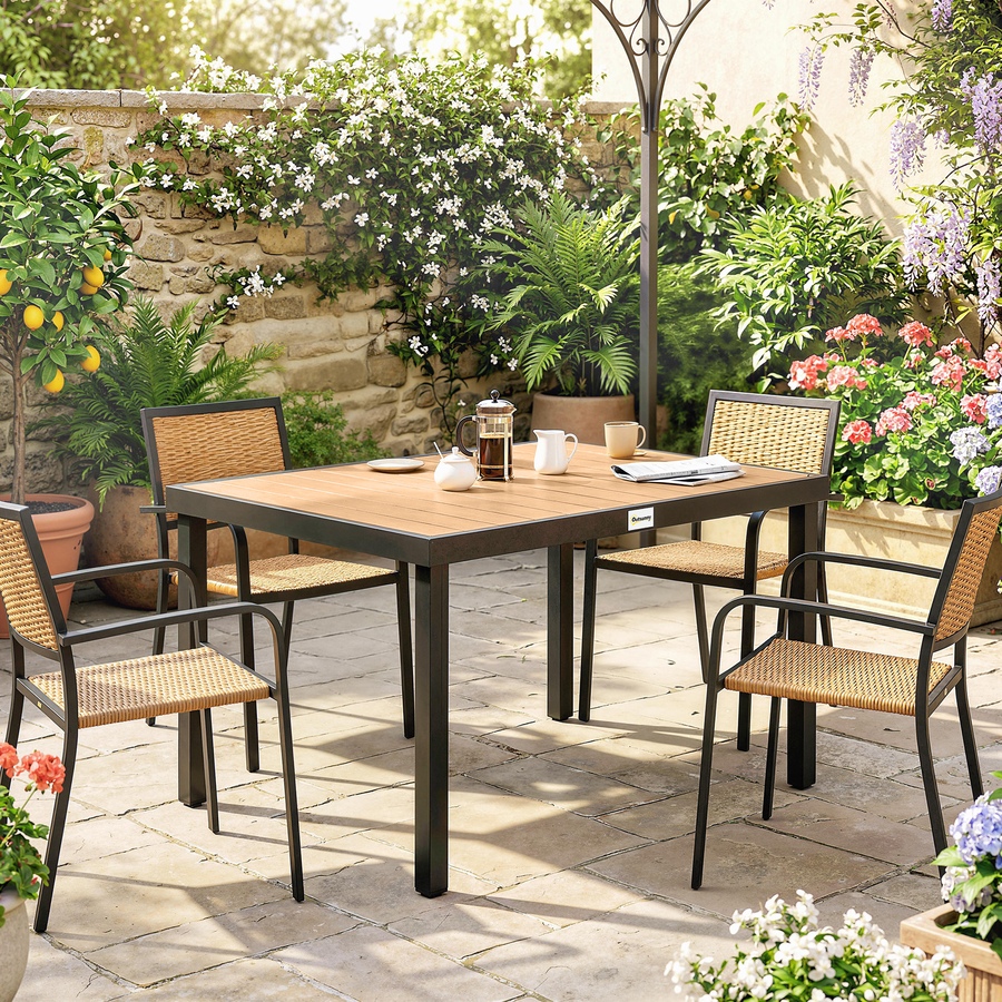 Image 938372_ALTMORE17.jpg, Product 938-372 / Price $189.99, Outsunny Patio Dining Table, Rectangular Aluminum Outdoor Table from Outsunny on TSC.ca's Home & Garden department