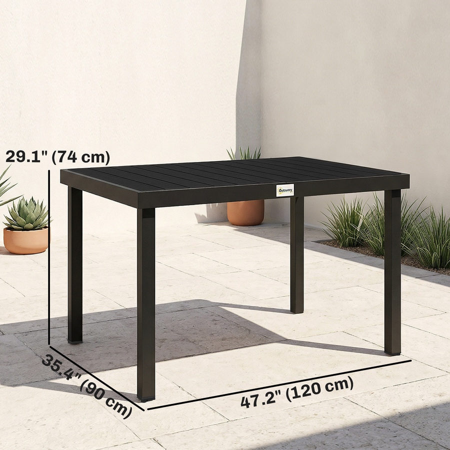 Image 938372_ALTMORE2.jpg, Product 938-372 / Price $189.99, Outsunny Patio Dining Table, Rectangular Aluminum Outdoor Table from Outsunny on TSC.ca's Home & Garden department
