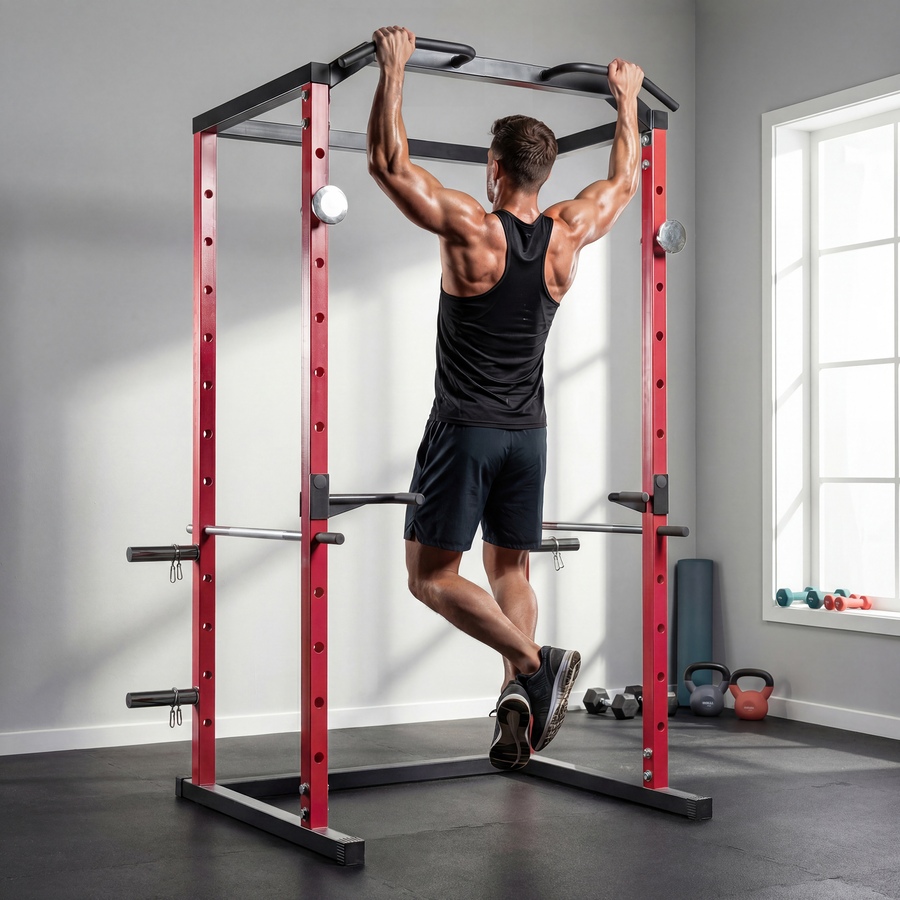 Image 938391_ALTMORE1.jpg, Product 938-391 / Price $309.99, Soozier Power Cage, 1000 lbs Capacity with Adjustable Height for Home Gym from Soozier on TSC.ca's Health & Fitness department