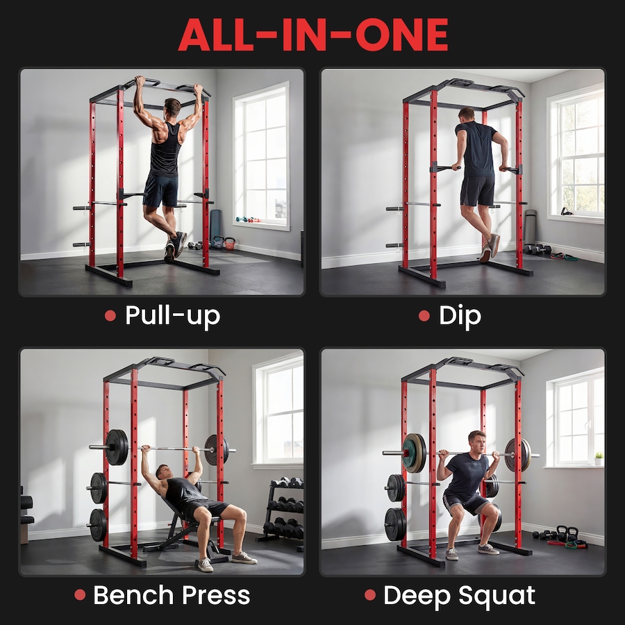 Image 938391_ALTMORE3.jpg, Product 938-391 / Price $309.99, Soozier Power Cage, 1000 lbs Capacity with Adjustable Height for Home Gym from Soozier on TSC.ca's Health & Fitness department