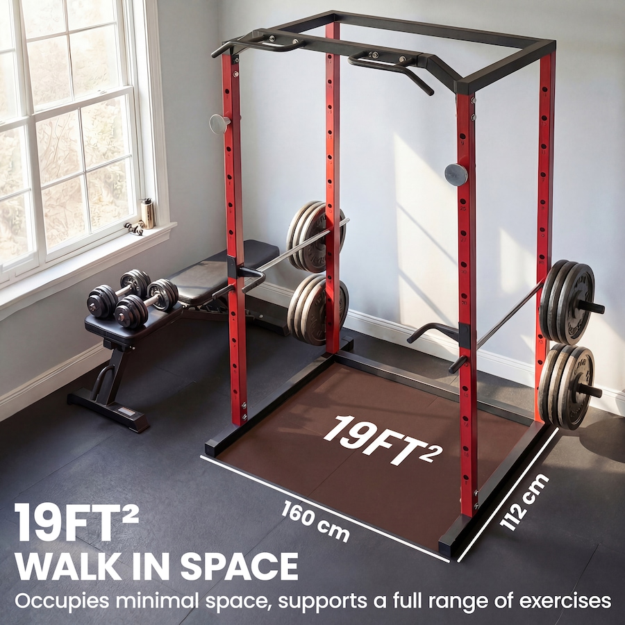 Image 938391_ALTMORE7.jpg, Product 938-391 / Price $309.99, Soozier Power Cage, 1000 lbs Capacity with Adjustable Height for Home Gym from Soozier on TSC.ca's Health & Fitness department