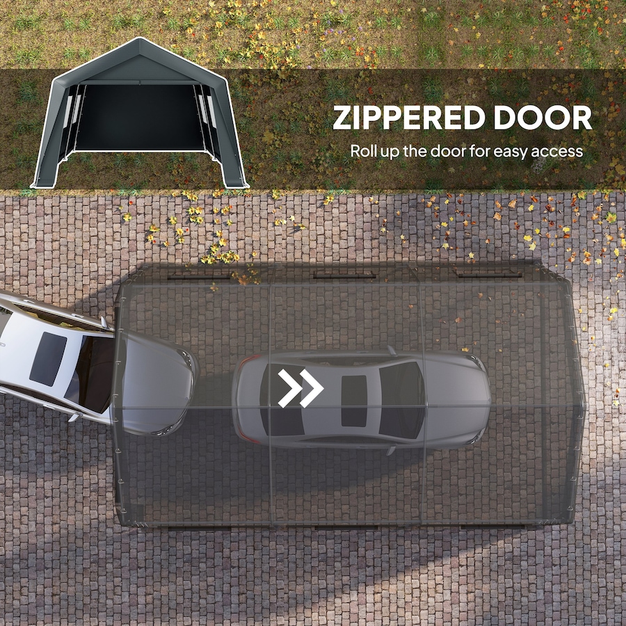 Image 938405_ALTMORE10.jpg, Product 938-405 / Price $474.99, Outsunny 20 x 13 ft Carport, Portable Garage with Roll-Up Door and Windows from Outsunny on TSC.ca's Home & Garden department