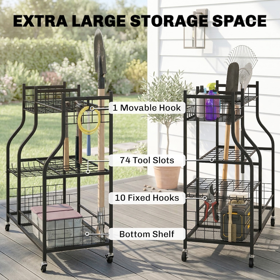 Image 938408_ALTMORE3.jpg, Product 938-408 / Price $129.99, Outsunny Garden Tool Organizer, 3-Tier Tool Storage Rack with 32 Slots from Outsunny on TSC.ca's Home & Garden department