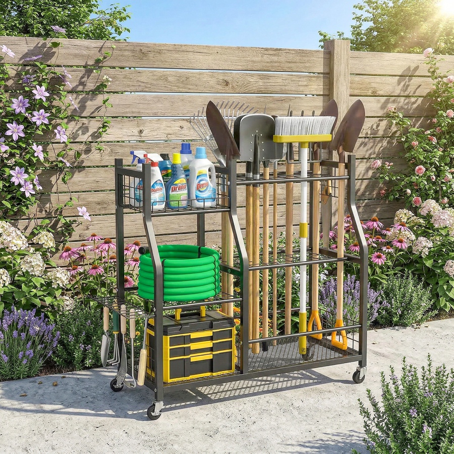 Image 938408_ALTMORE7.jpg, Product 938-408 / Price $129.99, Outsunny Garden Tool Organizer, 3-Tier Tool Storage Rack with 32 Slots from Outsunny on TSC.ca's Home & Garden department