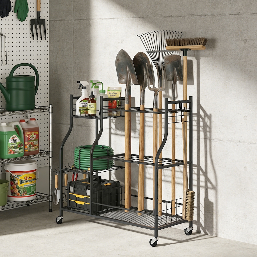 Image 938408_ALTMORE8.jpg, Product 938-408 / Price $129.99, Outsunny Garden Tool Organizer, 3-Tier Tool Storage Rack with 32 Slots from Outsunny on TSC.ca's Home & Garden department