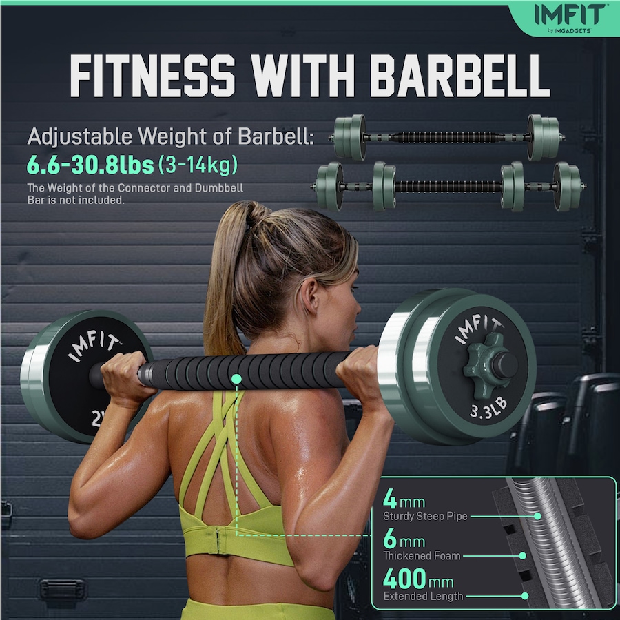 Image 938409_ALTMORE11.jpg, Product 938-409 / Price $99.99 - $249.99, IMFit Adjustable Dumbbells & Multi-Workout Set – Barbells, Kettlebells, Push-Up Bars & Weight Plates from IMFIT on TSC.ca's Health & Fitness department