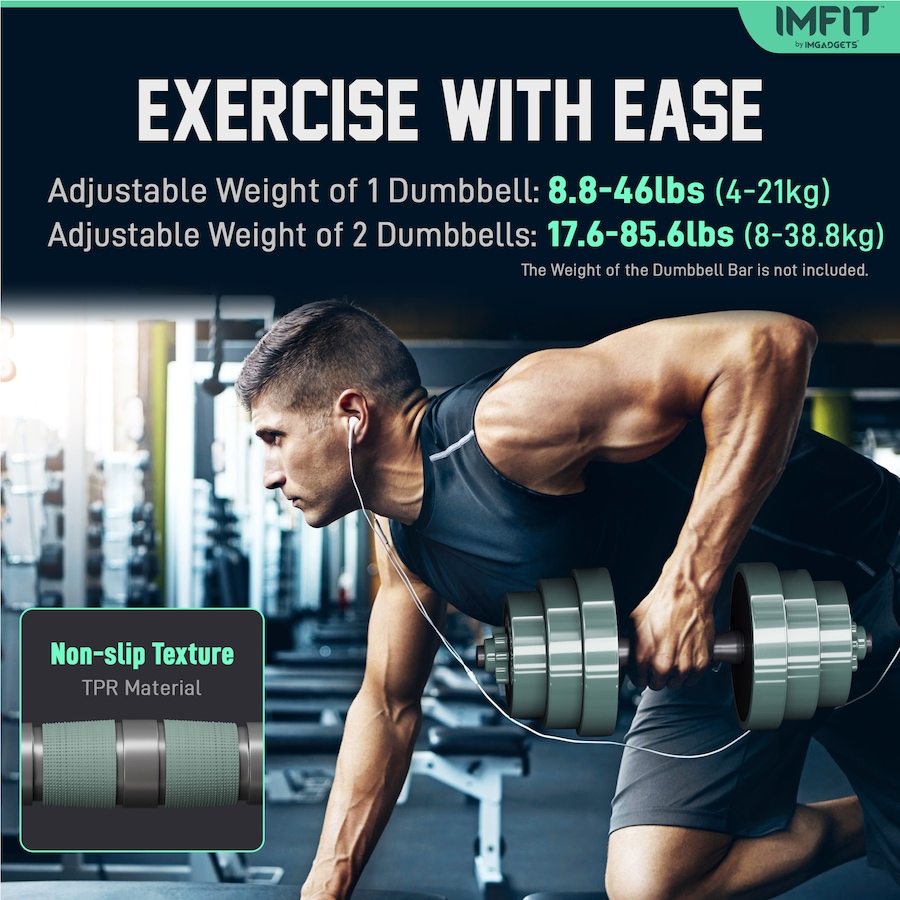 Image 938409_ALTMORE19.jpg, Product 938-409 / Price $99.99 - $249.99, IMFit Adjustable Dumbbells & Multi-Workout Set – Barbells, Kettlebells, Push-Up Bars & Weight Plates from IMFIT on TSC.ca's Health & Fitness department