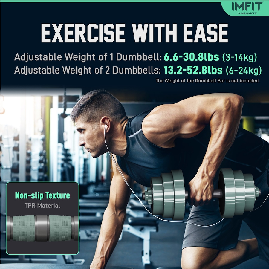 Image 938409_ALTMORE2.jpg, Product 938-409 / Price $99.99 - $249.99, IMFit Adjustable Dumbbells & Multi-Workout Set – Barbells, Kettlebells, Push-Up Bars & Weight Plates from IMFIT on TSC.ca's Health & Fitness department